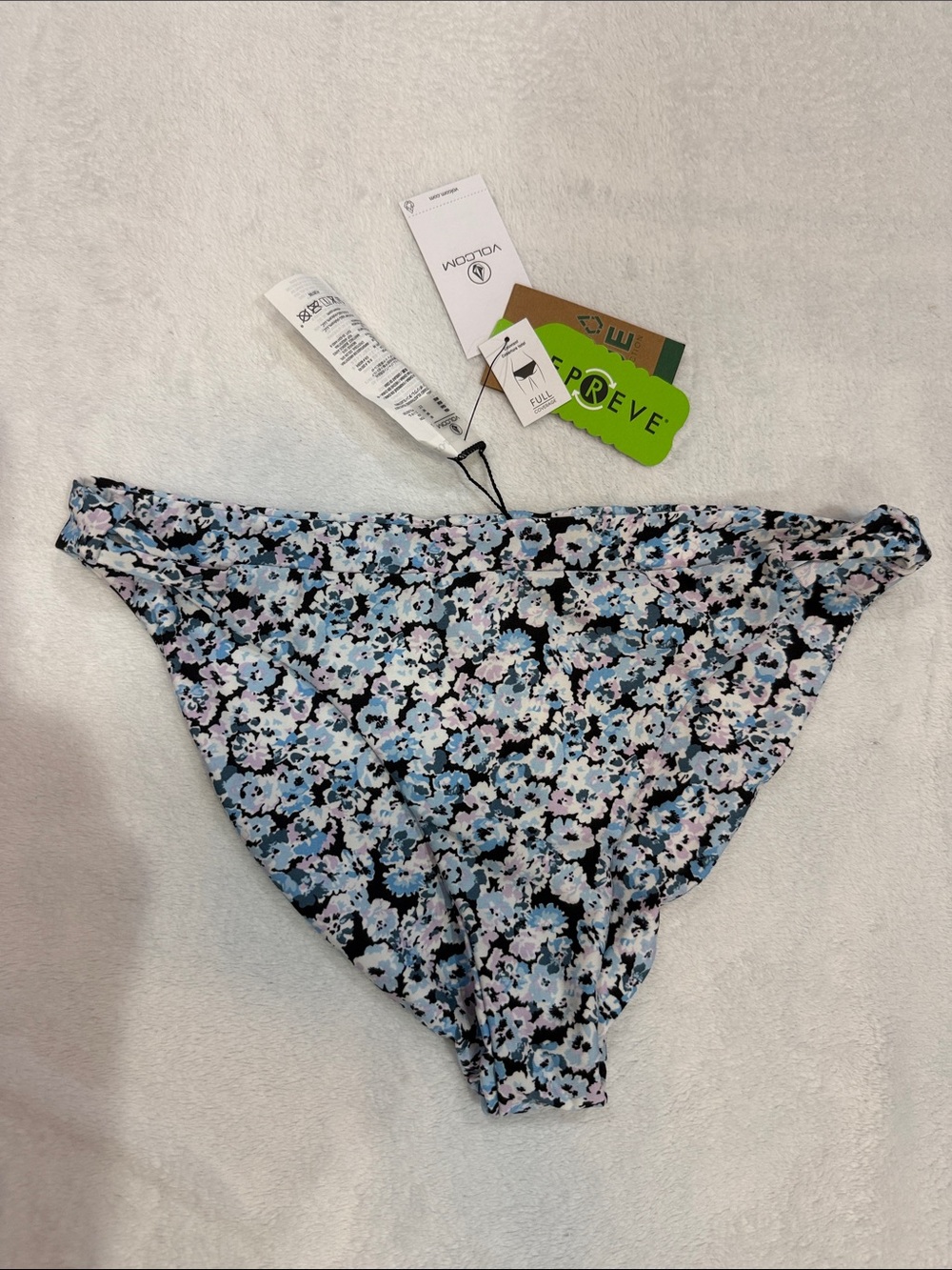 Volcom Floral Bikini Bottoms - Blue/Black/Pink